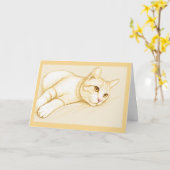 Carte de vœux pour chaton (Fleur jaune)