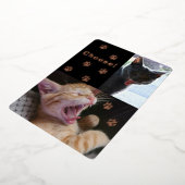 Carte de voeux pour chats riants mignons et amusan (Rotation)