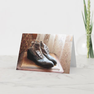 Carte de voeux pour chaussures vintages