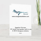 Carte de voeux pour cheval égyptien Princesse Arab (Dos)