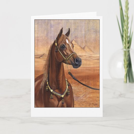 Carte de voeux pour cheval égyptien Princesse Arab (Devant)