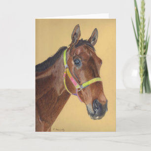Carte de vœux pour cheval pur-sang