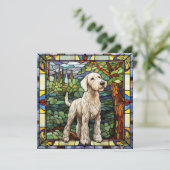 Carte de vœux pour chien Airedale Terrier (Debout devant)