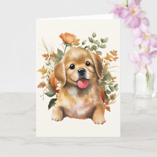 Carte de vœux pour chien, carte postale de chiot m