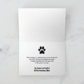 Carte de vœux pour chien chat animaux de compagnie (Intérieur)