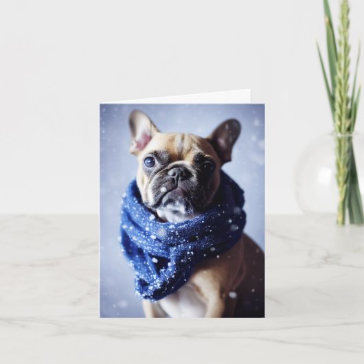 Carte de voeux pour Chien-Chien-Chien d'Hiver (Devant)