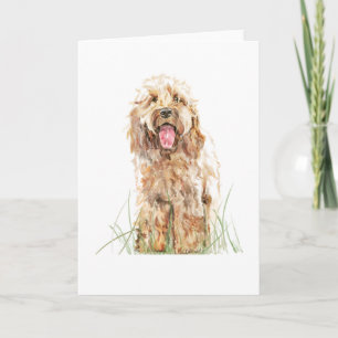 Carte de vœux pour chien Cockapoo – Art animalier