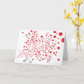 Carte de voeux pour chien dalmate Spotty (Fleur jaune)