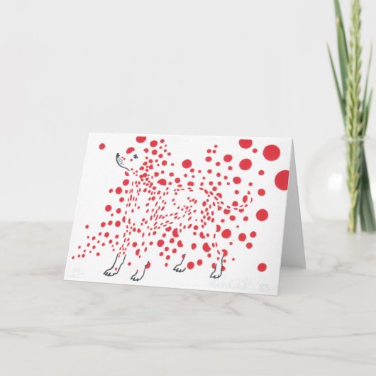 Carte de voeux pour chien dalmate Spotty (Devant)