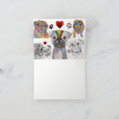 Carte de voeux pour chien de Carlin mignonne et co (Intérieur)