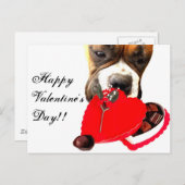 Carte de voeux pour chien de Valentine's Day Boxer (Devant / Derrière)