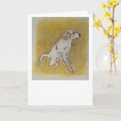 Carte de vœux pour chien des Pyrénées (Fleur jaune)