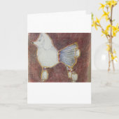 Carte de vœux pour chien des Pyrénées (Fleur jaune)