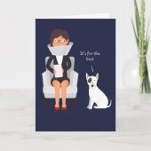 Carte de voeux pour chien du humour de quarantaine (Devant)