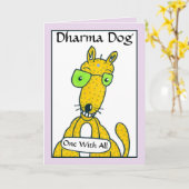 Carte de voeux pour chien éclairé, DenisGastonArt (Fleur jaune)