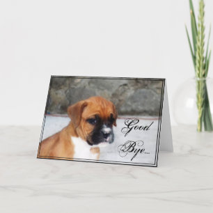 Carte de voeux pour chien Good Bye Boxer
