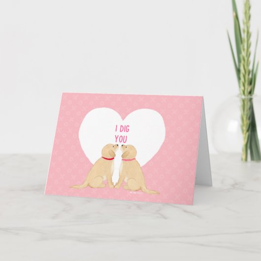 Carte de voeux pour chiens de la Saint-Valentin (Devant)