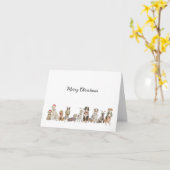 Carte de voeux pour chiens de Noël (Fleur jaune)
