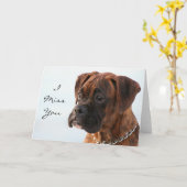 Carte de voeux pour chiot boxer (Fleur jaune)