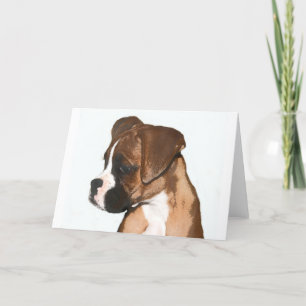 Carte de voeux pour chiot boxer féminin