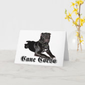 Carte de voeux pour chiot Cane Corso (Fleur jaune)