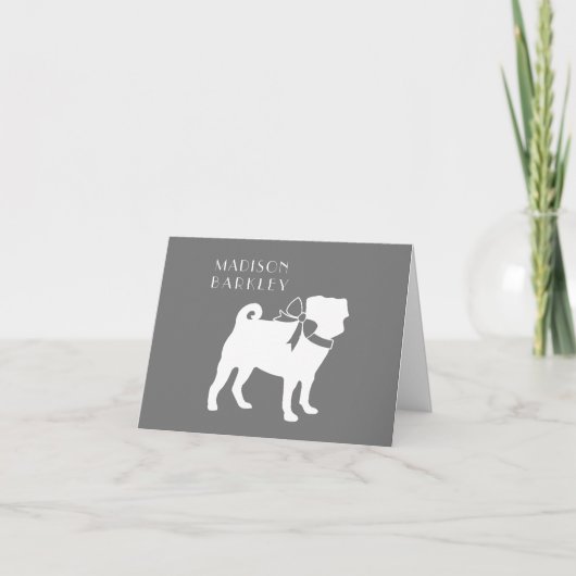 Carte de vœux pour chiot carlin (Devant)