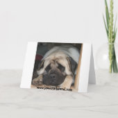 Carte de voeux pour chiot Mastiff (Dos)