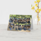 Carte de voeux pour chiot Mastiff (Fleur jaune)