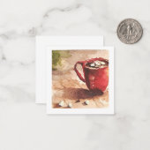 Carte de vœux pour chocolat chaud (Devant/Arrière en situation)