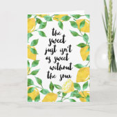 Carte de voeux pour citron doux et aigre (Devant)