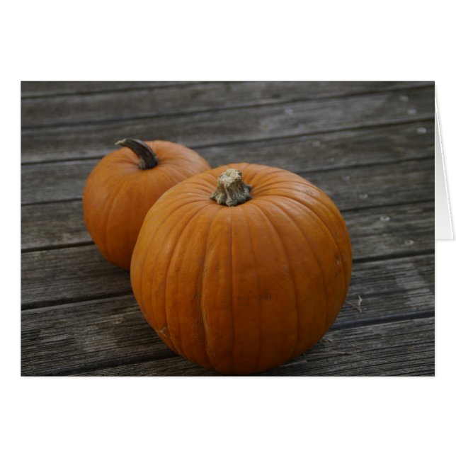 Carte de voeux pour Citrouilles Plump (Devant horizontal)