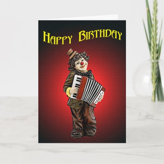 Carte de voeux pour clown d'anniversaire (Devant)