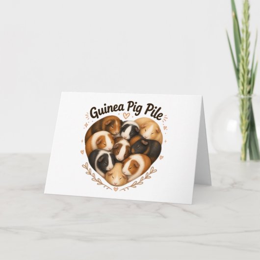 Carte de vœux pour cochons d'Inde (Devant)