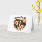 Carte de vœux pour cochons d'Inde (Fleur jaune)