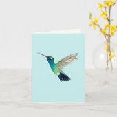 Carte de voeux pour colibri à bec large (Fleur jaune)