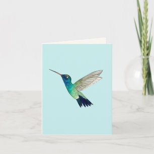 Carte de voeux pour colibri à bec large