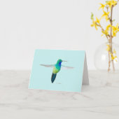 Carte de voeux pour colibri à bec large (Fleur jaune)