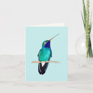 Carte de voeux pour colibri à bec large