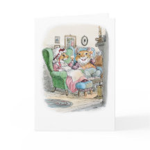 Carte de vœux pour couple de souris