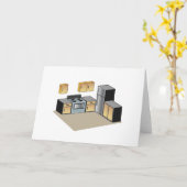 Carte de voeux pour démontage de cuisine (Fleur jaune)