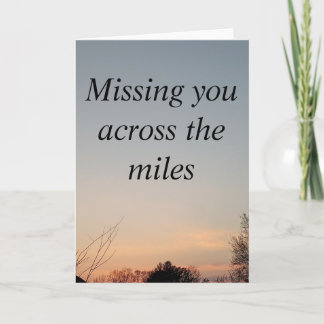 Carte de vœux pour dire tu me manques à travers le
