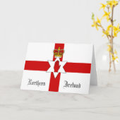 Carte de voeux pour drapeau d'Irlande du Nord (Fleur jaune)