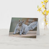 Carte de voeux pour écureuil (Fleur jaune)