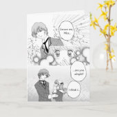 Carte de voeux pour fan de manga shoujo (Fleur jaune)