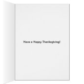 Carte de voeux pour femme de la journée de Thanksg (Intérieur (Droit))