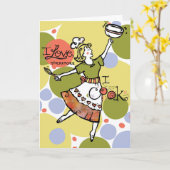 Carte de vœux pour femme qui aime cuisiner ! (Fleur jaune)