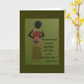 Carte de voeux pour femmes Phénoménales (Fleur jaune)