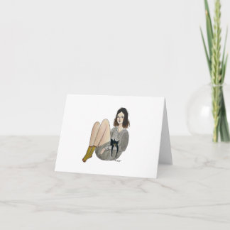 Carte de voeux pour fille avec chat