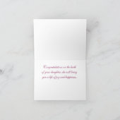 Carte de voeux pour fille bébé (Intérieur)