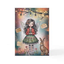 Carte de vœux pour fille chic shabby